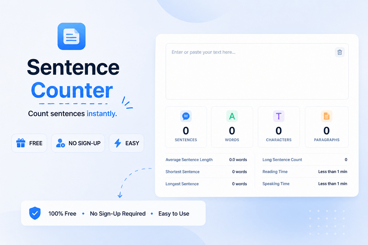 Sentence Counter illustration showing document analysis